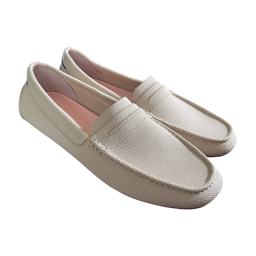 Rothy’s The Driver Loafers in Sesame Cream Tan Beige Flat Slip On Shoes Size 11 - Picture 10 of 14